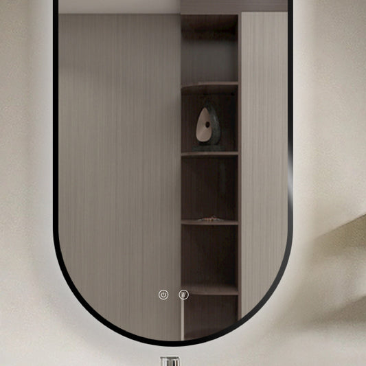 LED-spejl Selene Guld & Sort