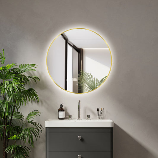 LED-spejl Ares Guld