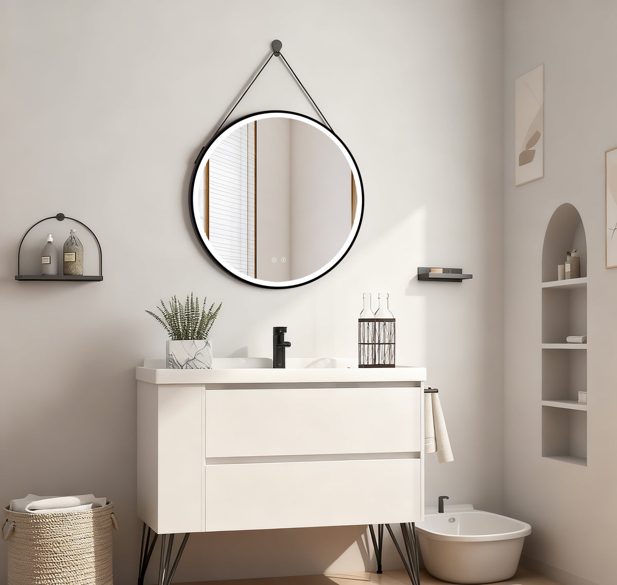 LED-spejl Olympus Guld