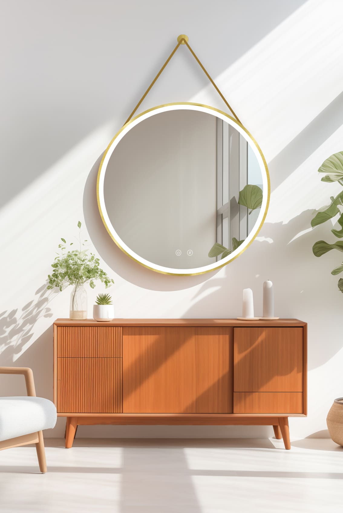 LED-spejl Olympus Guld
