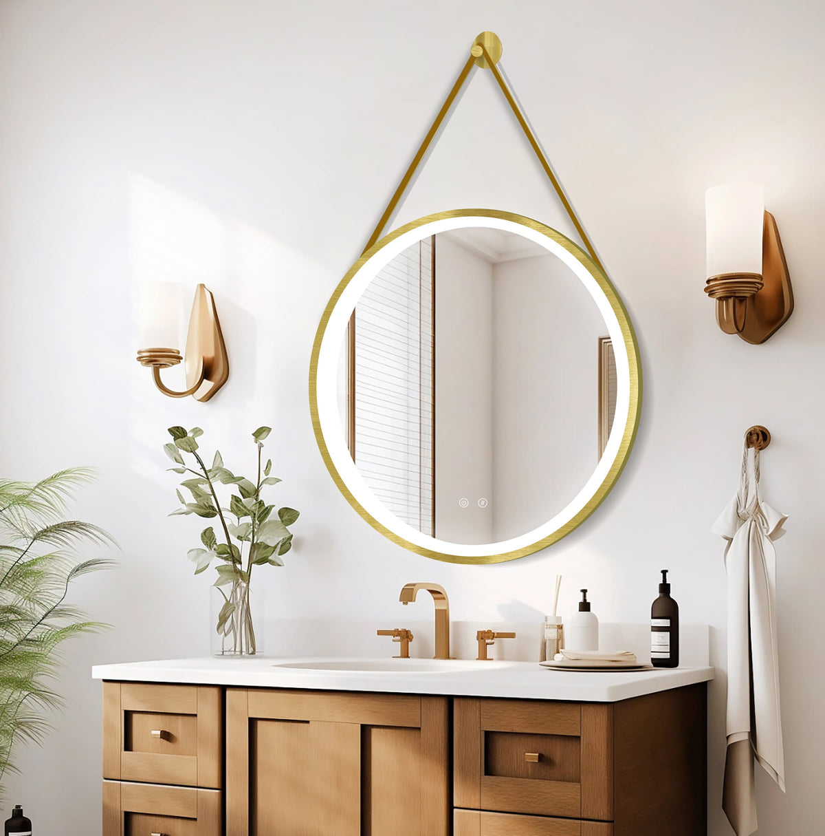 LED-spejl Olympus Guld