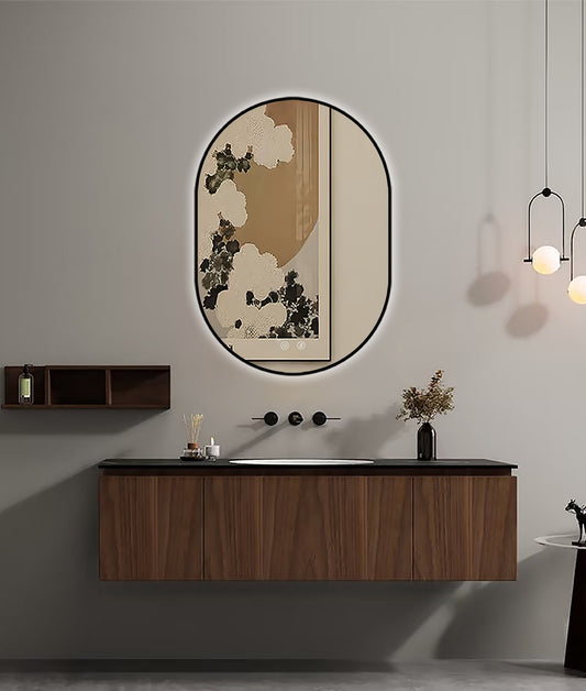 Selene Black LED-spejl