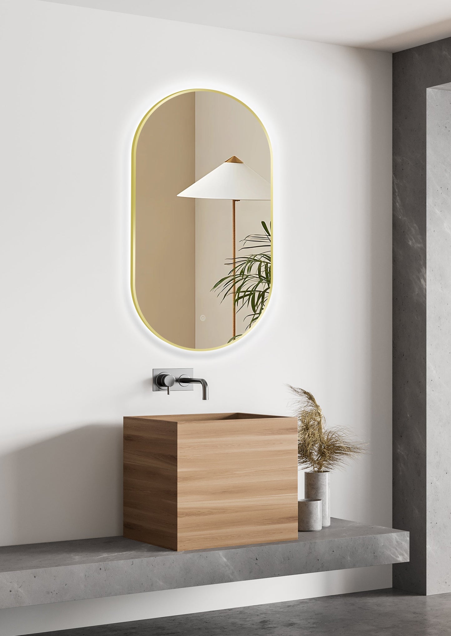 Selene Black LED-spejl
